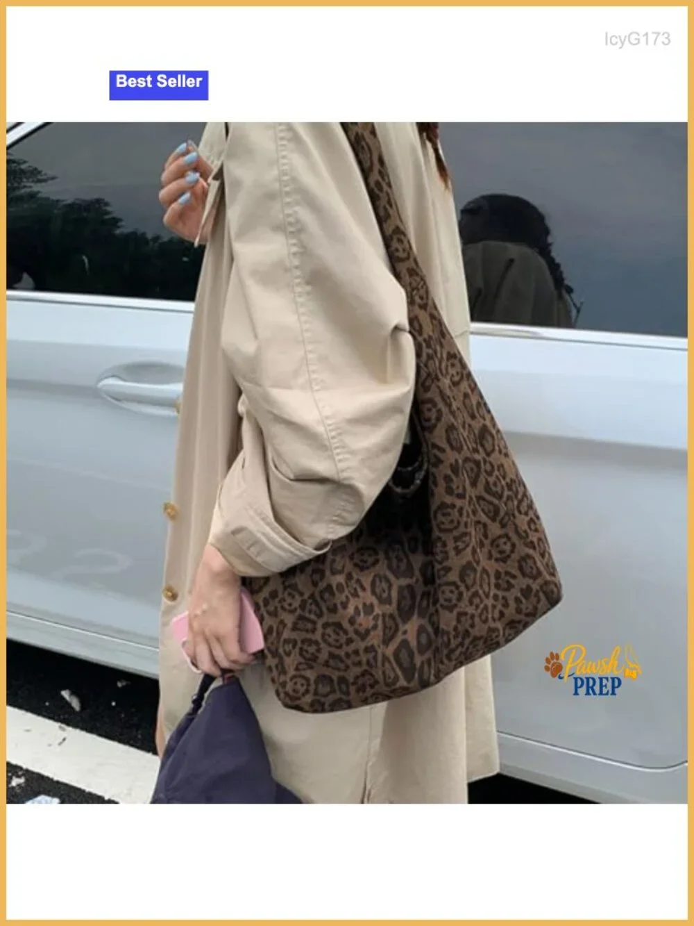 Faux Suede Leopard Hobo Bag for Women Large Tote Shoulder Bag